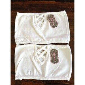 2pk Suzette Collection Tween Tube Top Bandeau White Bralette Seamless